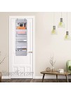 Univivi Door Hanging Organizer Nursery Closet Cabinet Over The Door Organizer with 4 Large Pockets and 3 Small PVC Pockets Door Storage for Cosmetics Toys and Sundries