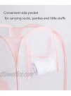 2 Pack Mesh Pop-Up Laundry Hamper With Side Pocket&Handles,Collapsible Handy Laundry Basket With Durable Handles and Portable For Kids Room College Dorm or TravelElephant&Lamb