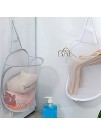 Asonen Hanging laundry basket gray door net basket dirty clothes basket bedroom bathroom and dormitory1 Pack,Gray