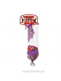 Bundaloo Slam Dunk Basketball Hamper Over The Door 2 in 1 Hanging Basketball Hoop Or Laundry Hamper Boys & Girls Room Decor Fun Gift