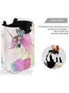 CFAUIRY Collapsible Laundry Basket with Handle Butterfly Flower Unicorn Portable Foldable Laundry Hamper Holder Cloth Hamper