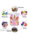 FIOBEE Unicorn Laundry Basket Rainbow Storage Bins Waterproof Nursery Hamper Canvas Toy Organizer for Kids Girls Bedroom Clothes