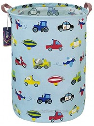 HKEC 19.7’’ Waterproof Foldable Storage Bin Dirty Clothes Laundry Basket Canvas Organizer Basket for Laundry Hamper Toy Bins Gift Baskets Bedroom Clothes Baby HamperCar
