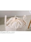 LifeCustomize Large Laundry Basket Hamper Cartoon Sunflower Leaf Collapsible Drawstring Storage Baskets Nursery Baby