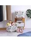 Neatnessome Mini Storage Bins Canvas with Handles Waterproof White&Gray Rectangular Shelf Closet Toy Clothes Storage Basket 2pcs 13" x 10.5" x 8.5"
