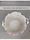 QUEENLALA Rectangular Laundry Hamper Foldable Nursery Laundry Basket for Organizing Storage Bin Baskets Children Toy Office Bedroom Toy Bin Closet Shelf Baskets Round-Color-Unicorn）