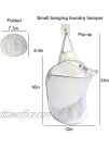 Small Hanging Laundry hamper,Baby,Kids Dirty Clothes Hamper Pop Up Laundry basket,Used for Travel,Bedroom,Bathroom,Dorms2 Pack,White