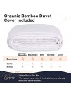 GNO Premium Adult Weighted Blanket & Removable Bamboo Cover 20 Lbs 60''x80'' Queen Size 100% Oeko Tex Certified Cooling Cotton & Glass Beads Organic Heavy Blanket Designed in USA White