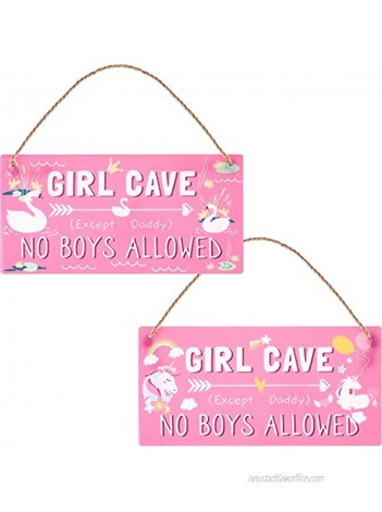 Girl Cave Sign Kid Room Signs Decorations Funny Girl Cave No Boys Allowed Sign Daughter Pink Waterproof High Precision Printing PVC Plastic Decoration for Bedroom Room Wall Decor 12 x 6 Inch