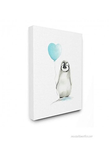 Stupell Industries Baby Penguin with Blue Balloon Stretched Canvas Wall Art 16 x 1.5 x 20 Proudly Made in USA