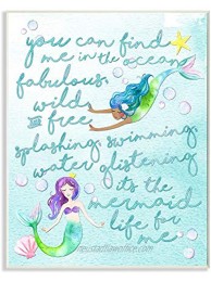Stupell Industries Mermaid Life For Me Painting Wall Plaque 10x15 Design By Artist Erica Billups