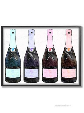 Stupell Industries Rainbow Champagne Black Framed Wall Art 11 x 14 Design by Artist Amanda Greenwood