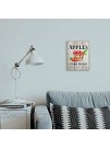Stupell Industries Rustic Farm Fresh Apple Sign Aged Charm Wood Art by Sheri Hart Wall Plaque 10 x 15
