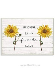 Stupell Industries Sunshine is My Favorite Color with Sunflower Accents Wall Art 10 x 15 Off-White