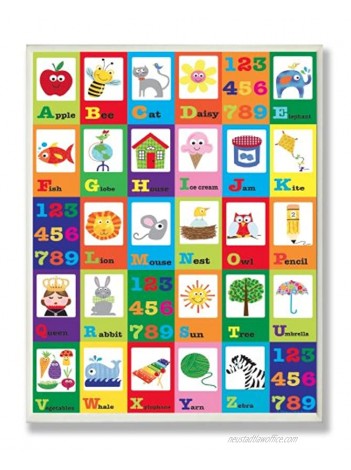 The Kids Room by Stupell A is for Apple Alphabet Rectangle Wall Plaque