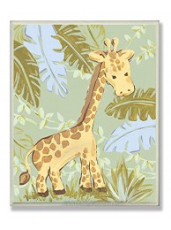 The Kids Room by Stupell Giraffe in The Jungle Rectangle Wall Plaque