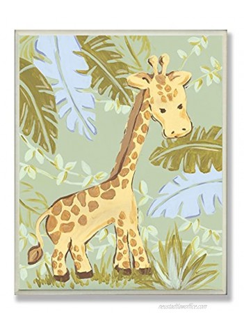 The Kids Room by Stupell Giraffe in The Jungle Rectangle Wall Plaque