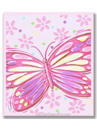 The Kids Room by Stupell Pink Butterfly Rectangle Wall Plaque