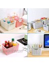 8Pack Plastic Storage Basket 10.5”x7.3”x5.5” Durable Storage Bin for Organizing Shelves and Cabinet Small Organization and Storage Basket for Bathroom Closet Drawer Pantry Kitchen