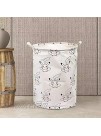 Canvas Pikachu Storage Basket with Handle Large Organizer Bins for Dirty Laundry Hamper Baby Toys Nursery Kids Clothes White Collapsible Closet 15.7 inch x 19.6 inch