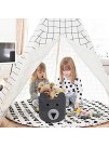 CherryNow Bear Basket Cotton Rope Basket Woven Laundry Hamper Cute Storage Bin in Bedroom Nursery & Living room 10'' H x 12'' D