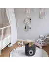 CherryNow Bear Basket Cotton Rope Basket Woven Laundry Hamper Cute Storage Bin in Bedroom Nursery & Living room 10'' H x 12'' D