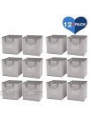 Delta Children 12 Piece Foldable Storage Cubes Bins Cool Grey