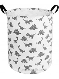 Laundry Hamper Toys Box Storage Bins Canvas Waterproof Collapsible Clothes Organizer Basket with Handle Freestanding Large Cute Light Weight for Home Kids Baby RoomDinosaur