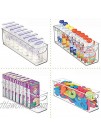 mDesign Plastic Long Breast Milk Storage Organizer Container Organization Bin with Handles for Kitchen Pantry Fridge Freezer Cabinet. Perfect for in the Refrigerator 2 Pack Clear