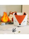 T&T Homewares Small Cute Orange Fox Basket for Baby Diaper Organizer Baby Laundry Baskets Nursery Storage Kids Room Organizer Woodland Nursery Decor Dog Cat Toy Basket