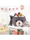 W Design Round Bear Toy Basket Rope basket Cute Baby Laundry Basket Organizer With Handles For Baby & Pet Toys Blankets Towels Laundry Baby Shower Handmade Gift Baskets Empty 19 D X 13 H XL