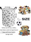 ZUEXT 19.7x15.7 Inch Large Dinosaur Laundry Basket Waterproof Collapsible Fabric Storage bin with Handles for Clothes Kids Boys Nursery Bedroom Toy Storage Baby Shower Xmas Birthday Gift Basket