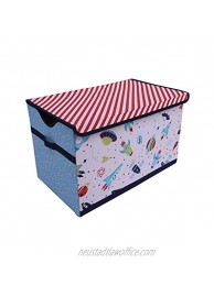 Bacati Space Multicolor Nursery Kids Room Storage Toy Chest