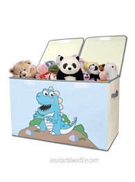 BBLIKE Large Kids Toy Chest Box with lid Nursery Bins & Boxes Dog Toy Box Toy Storage Organizer Can be Used in Bedroom Nursery Playroom Toy Basket with Divider Toy Bin Box for Girls Boy