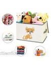 DIMJ Toy Chest with Lid Kids Toy Storage Box Decorative Toy Organizers Fabric Storage Bins with Handles for Boys Girls Nursery Clothes Toys Books Shelves Home Organization