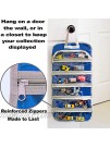 EASYVIEW Toy Storage Organizer Case Compatible Real Littles Mini Brands Unicorn Squad Blue-Silver