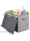 Kids Large Toy Chest Box with Flip-Top Lid Decorative Holders Collapsible Storage Bins Container for Nursery Playroom Closet Home Organization 24.5"x13" x16" Grey