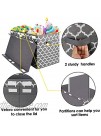 Kids Large Toy Chest Box with Flip-Top Lid Decorative Holders Collapsible Storage Bins Container for Nursery Playroom Closet Home Organization 24.5"x13" x16" Grey