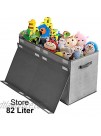 Kids Toy Box Chest Storage Organizer with Flip-Top Lid,Kids Large Collapsible Toy Bins for Nursery Playroom Closet Home OrganizationGrey