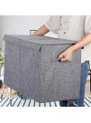Large Toy Box Chest Storage with Flip-Top Lid Collapsible Kids Storage Boxes Container Bins for Childrens Toys Playroom Organizers 25"x13" x16" Linen Gray