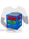 Lego 3-Drawer Storage Rack System 13-2 3 x 12-3 4 x 15 Inches Blue