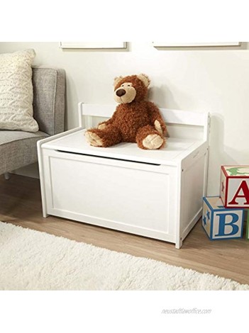 Melissa & Doug I Wooden Toy Chest White Playspaces and Décor Furniture 3 plus Gift for Boy or Girl