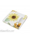 Sweet Jojo Designs Sunflower Boho Floral Girl Small Fabric Toy Bin Storage Box Chest for Baby Nursery or Kids Room Yellow Green and White Farmhouse Watercolor Flower