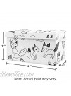 Sweet Jojo Designs Woodland Fox Boy or Girl Small Fabric Toy Bin Storage Box Chest for Baby Nursery or Kids Room Gender Neutral Black and White Forest Animal