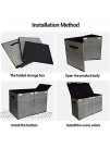 Toy Chest Storage Organizer with Flip-Top Lid,Kids Large Collapsible Box Bins for Nursery Playroom Closet Home Organization Black