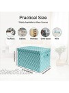 VERONLY Toy Boxes Organizers and Storage Bins with Lids Collapsible Storage Cubes Baskets with Durable Handles for Closet,Playroom,Shelves,Office,Nursery,Pantry15.9x12x10.2 inches-Blue 3 Pack
