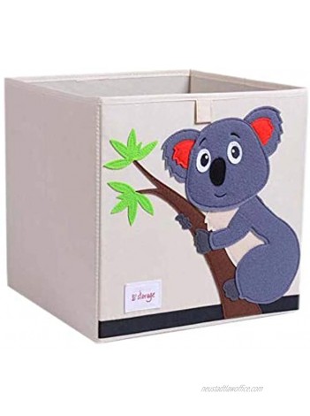 VMOTOR Foldable Animal Canvas Storage Toy Box Bin Cube Chest Basket Organizer for Kids 13 inchKoala