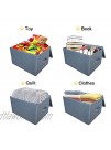 Xhwykzz Kids Toy Box with Flip Collapsible Toy Chest Storage and Organizer for Boys Girls Toddler and Baby Nursery Room Gray