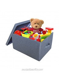 Xhwykzz Kids Toy Box with Flip Collapsible Toy Chest Storage and Organizer for Boys Girls Toddler and Baby Nursery Room Gray
