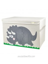 Zonyon Collapsible Toy Box,Storage Chest Organizer with Lid for Children Decorative Kids’ Toy Container for Boys,Girls,Toddlers Dog Toys,Bedroom,Closet Triceratops Dinosaur